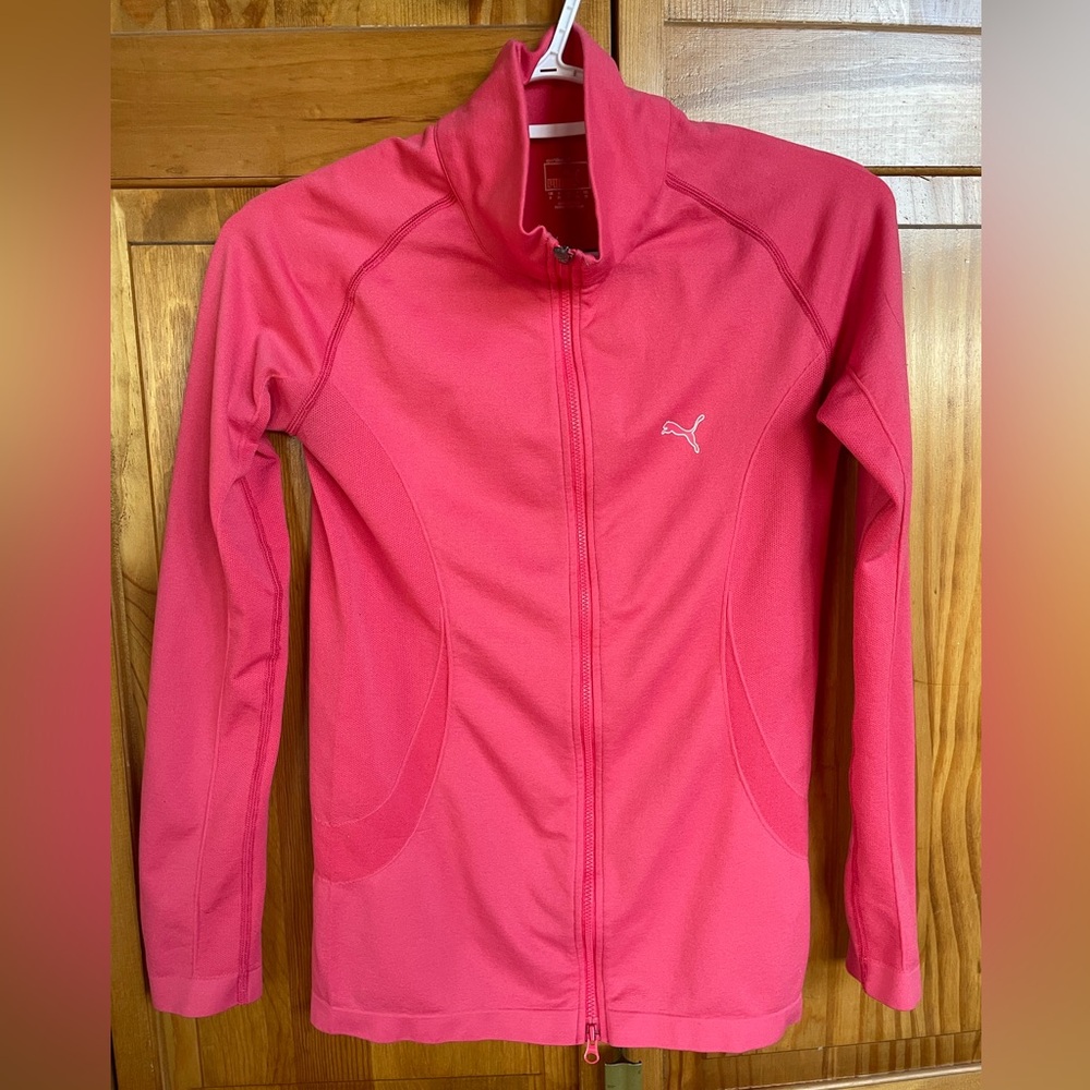 Women’s Puma Sport Lifestyle Pink Full-Zip Active USP Dry Jacket, Small